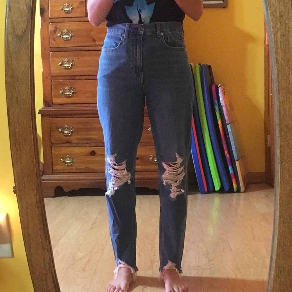 Ripped Mom Jeans..
